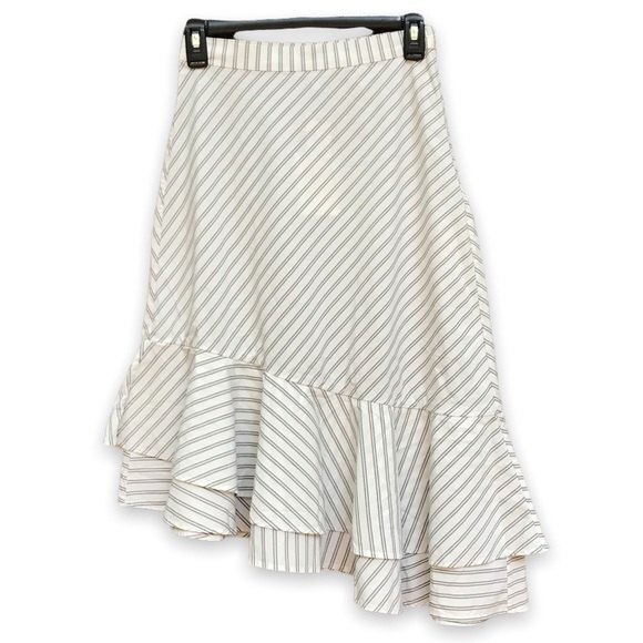 Joie Dresses & Skirts - NWT Joie Yenene Porcelain Shirting Stripe Asymmetrical Skirt Women's Size 2